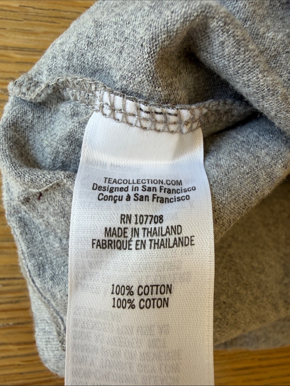 Tea Collection Kids Gray Houndstooth Hooded Long-Sleeve Tee - Picture 5 of 8